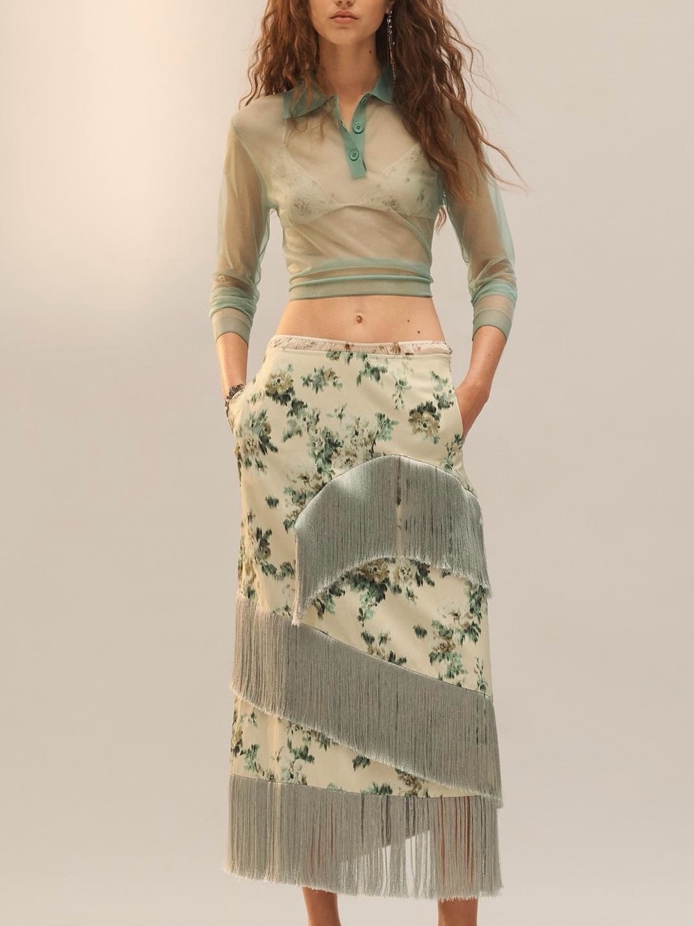 Zara Limited Edition fringe Skirt